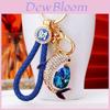 Exquisite Dolphin Keychain With Sparkling Gemstone For Elegant Car Accessories