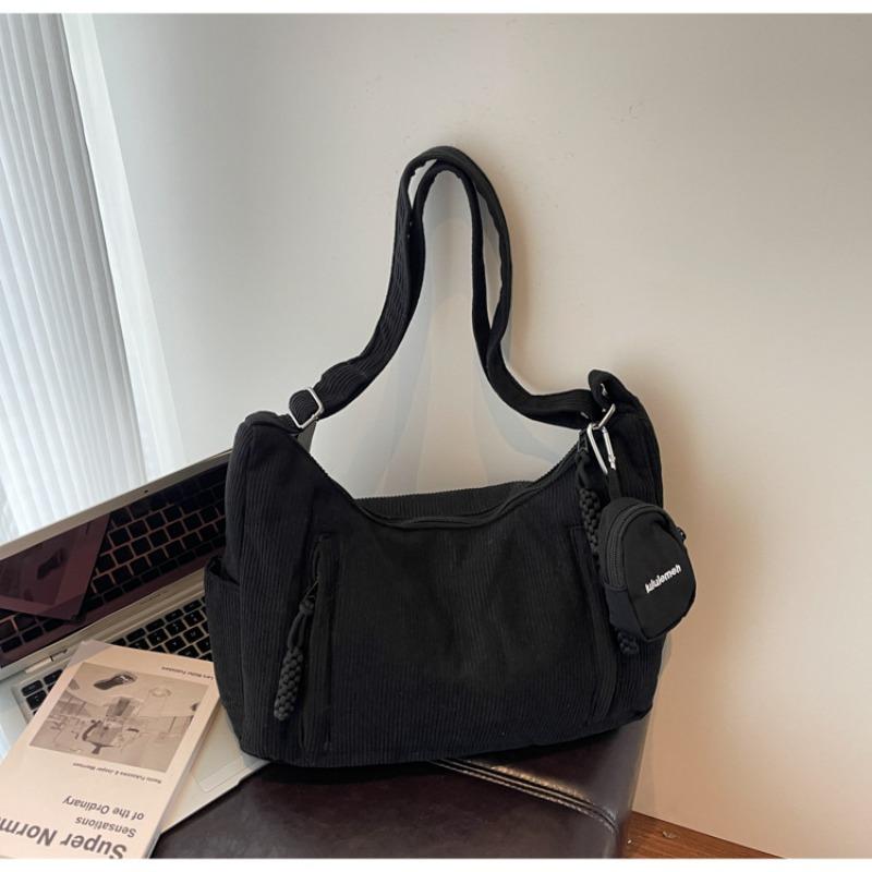 Vrijetijds Crossbody Tas met Modieuze Textuur, Eenvoudig Ontwerp en Grote Capaciteit Tote Bag, Enkele Schoudertas
