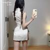 Sexy Lingerie Sexy Perspective Stand-up Collar Cheongsam Temptation Side Open Straps Passion Uniform Retro Style Suit