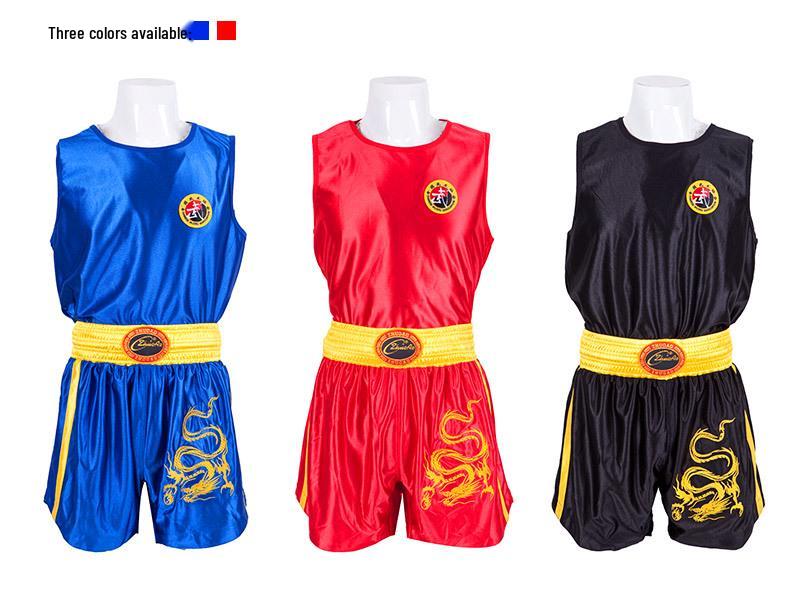 Embroidered Dragon Sanda Muay Thai Boxing and Fighting Suit Set