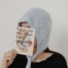 Women's Angora Hooded Knit Hat Daily Style
