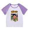 Kids' Summer Color Block Sports Set: Short Sleeve T-shirt & Hot Pants for Boys & Girls