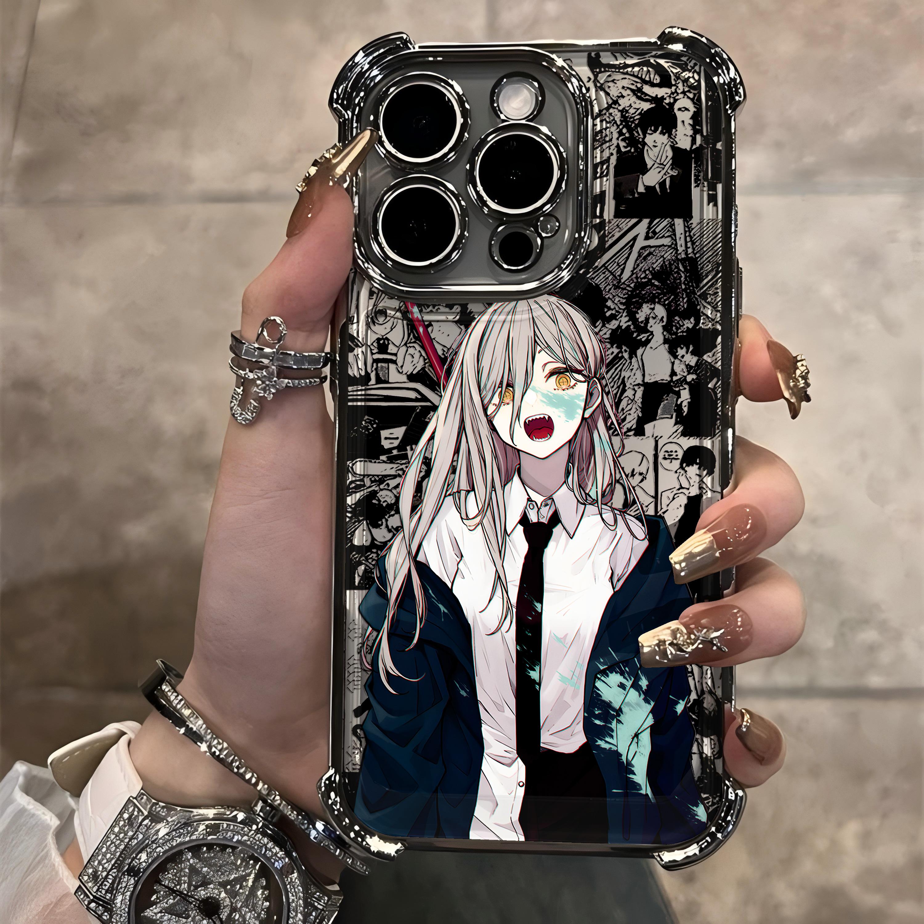 

Anime Chainsaws Makimas Powers Plating Phone Case For Xiaomi Redmi 15 A3 15C 14C 13C K50 A1 Note 15 14 13 12 12s Pro Plus 4G 5G Redmi 13 4G