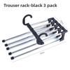 Magic Multi-layer Pants Hanger Home Use Sl Clothing Storage Organizer Tool Foldable Plastic Trouser Ra Wardrobe