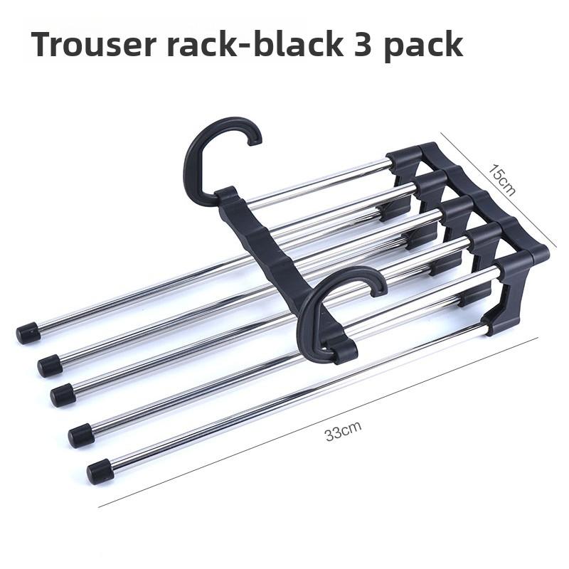 Magic Multi-layer Pants Hanger Home Use Sl Clothing Storage Organizer Tool Foldable Plastic Trouser Ra Wardrobe