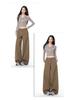 Women's 2025 Spring/Autumn Retro Loose Wide-Leg Jeans with Double Button Waistband