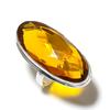 Citrine Gemstone 925 Sterling Silver Gift Jewelry Ring Size 8