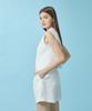 PINBLACK Single-Pleat Linen Half Pants White