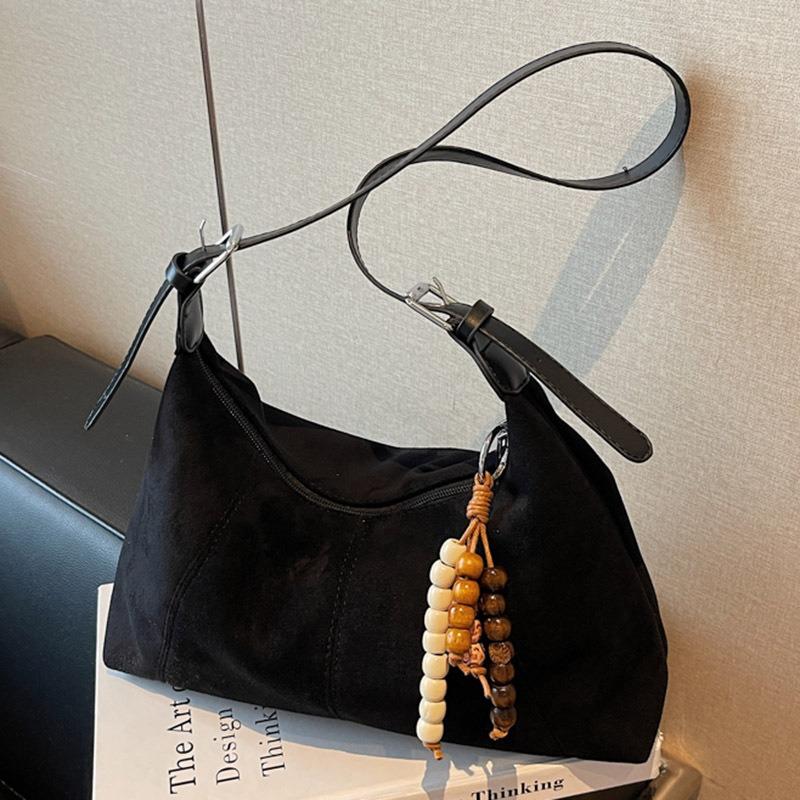 Simple casual baguette bag women's autumn new fashion frosted one-shoulder crossbody bag