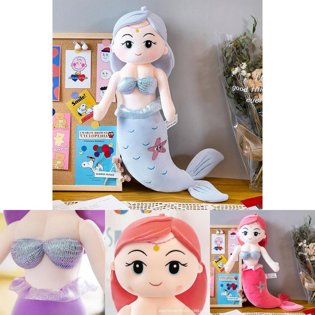 Adorable Mermaid Stuffed Plush Doll Soft Toy Perfect For Girls Birthday Gifts