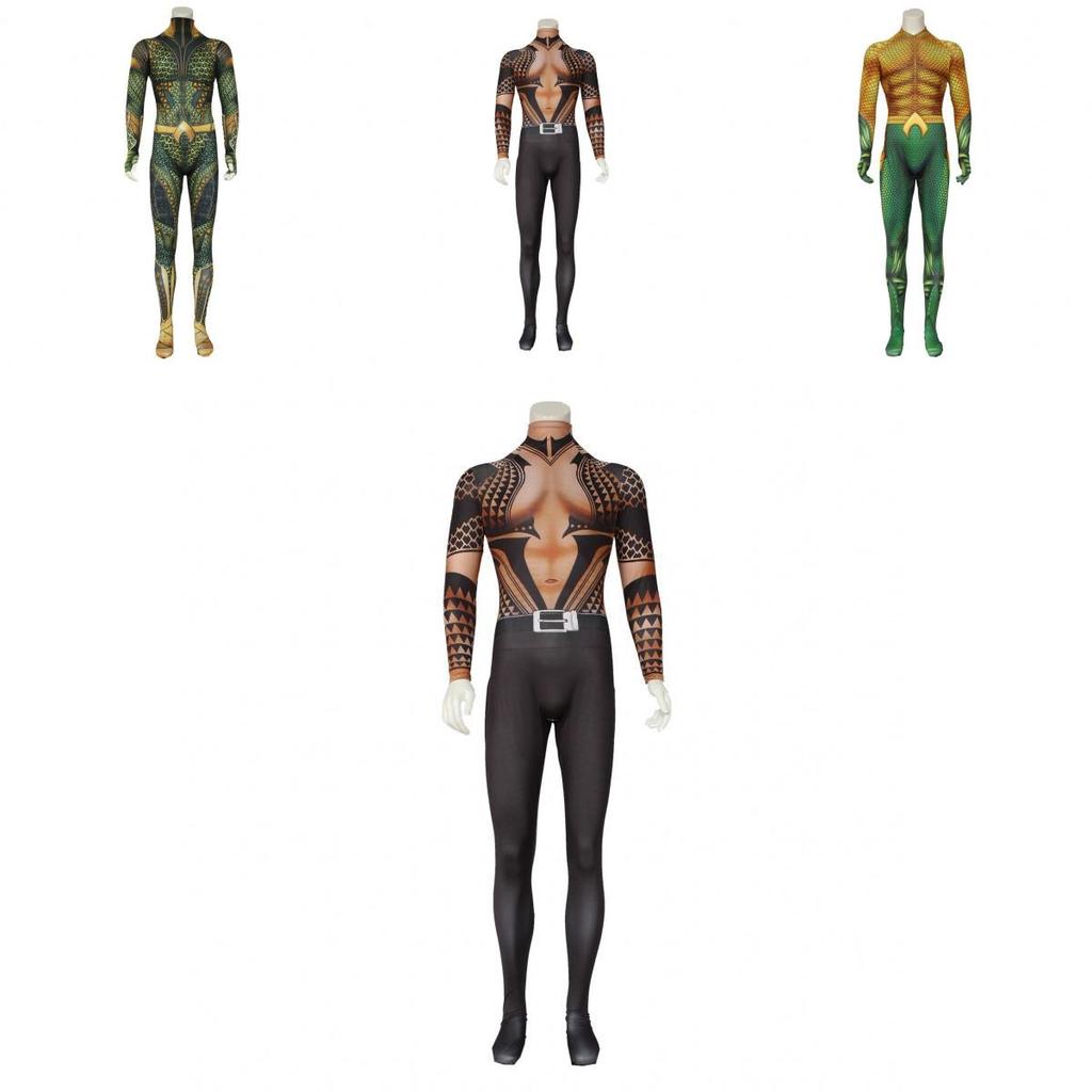 Disfraz de Cosplay de Aquaman de la Liga de la Justicia Para Halloween y Actuaciones en Escenario