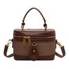 Autumn and Winter New High-end Niche Design Box Bag Hand Bag Shoulder Messenger Bag Retro Bucket Bag Women