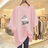 Women's Summer 2025 Pure Cotton Loose Long Sleeve Base T-Shirt