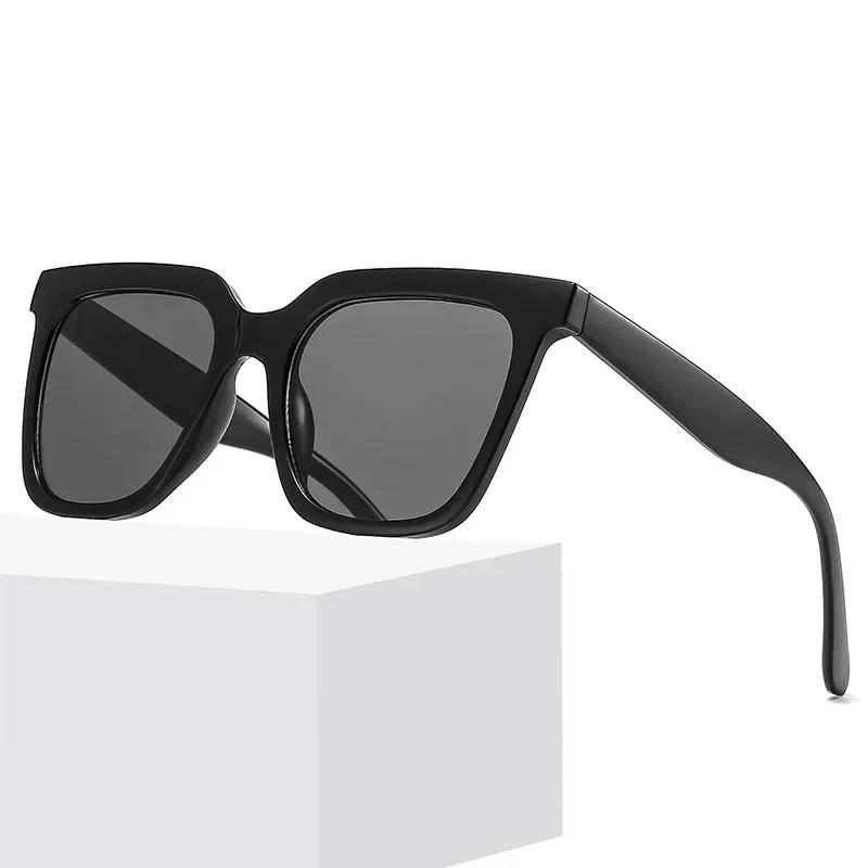 Módní dámské sluneční brýle pánské čtvercové vintage velké obroučky sluneční brýle stylové zrcadlové černé retro oculos