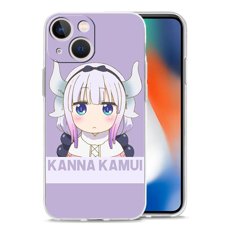 Dragon Maid Anime For iPhone 14 13 11 12 Pro Max X XR XS Phone Case For iPhone 14 7 8 Plus SE Clear Soft Silicone Cover Fundas
