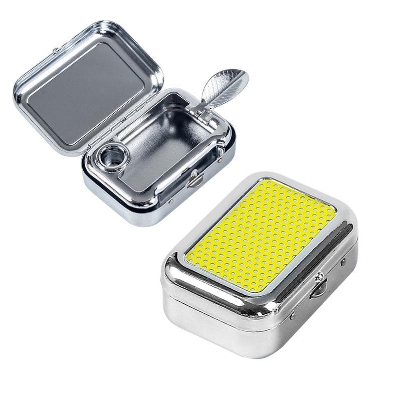 Ashtray Pocket Ashtray Car Portable Mini Metal Ashtray with Lockable Lid Smoking Utensils Men's Gift