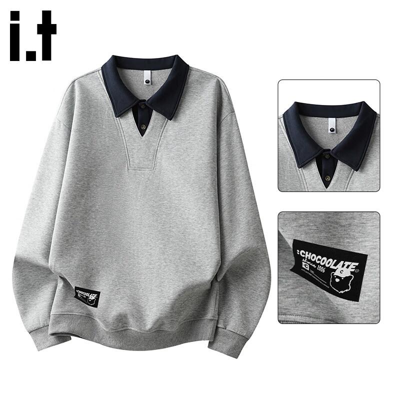 CHOCOOLATEit Unisex Polo Neck Loose Fit Sweatshirt