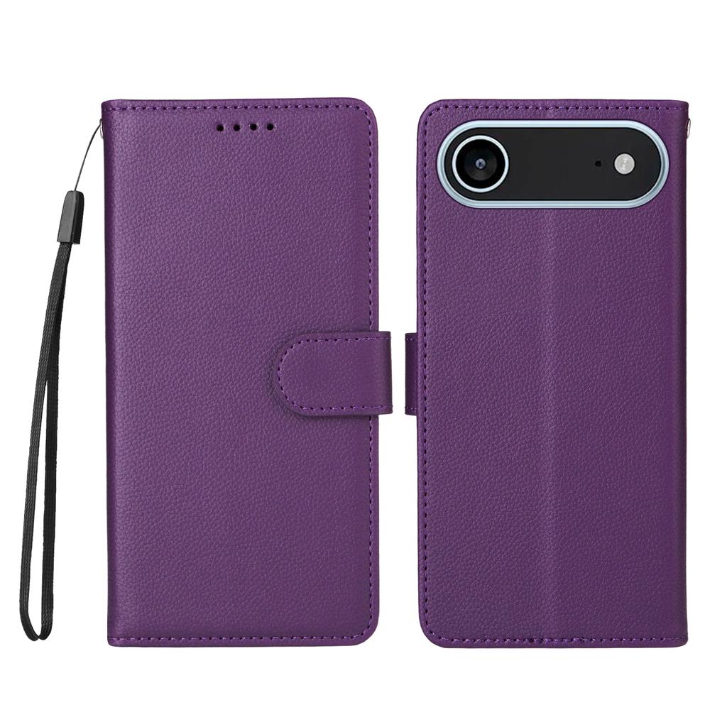 For iPhone 17 Air Case RFID Blocking 3 Card Slots PU Leather Phone Cover with Wrist Strap