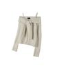 Ledeoli Soft Muffler Off-Shoulder Knit [Oat Milk]