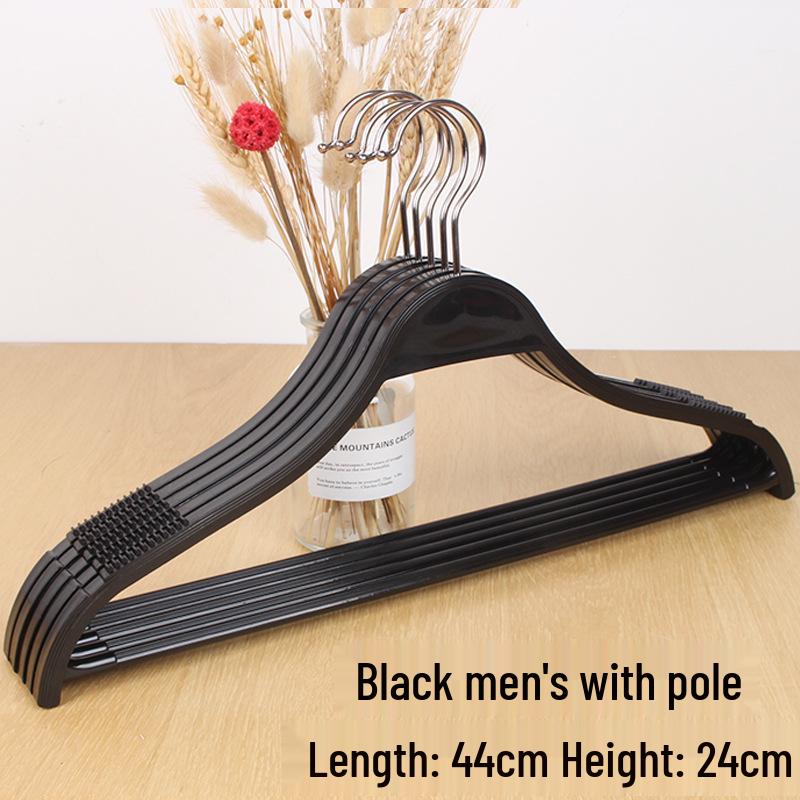 Wide-Shoulder Seamless Plastic Clothes Hanger Set for Suits and Overcoats