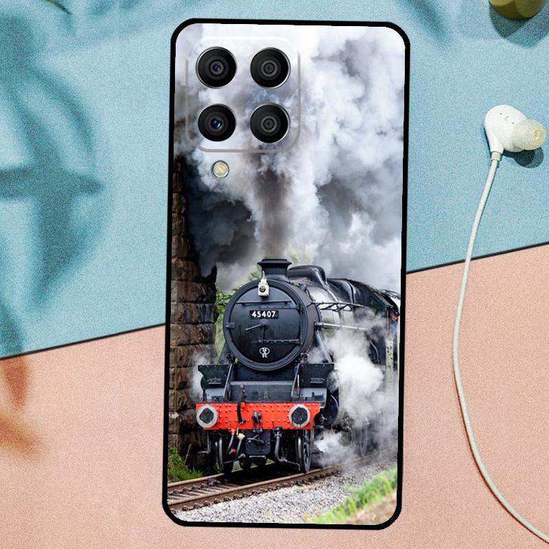 Vintage Steam Train Railway For Samsung Galaxy M31 M11 M23 M12 M13 M14 M15 M35 M55 M34 M54 M33 M53 M32 M52 M06 M16 Case