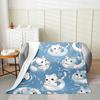 Purple Cow Print Blanket Soft Fleece Throw Modern Home Decor Cozy Living Room Sofa Bedding Gift for Women Girls