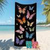 Set de Prosoape de Baie din Microfibră cu Fluturi Colorati Uscare Rapida Ultra-Fine Foarte Absorbante Aspect Contemporan Ideal pentru Piscină Călătorii Acasă