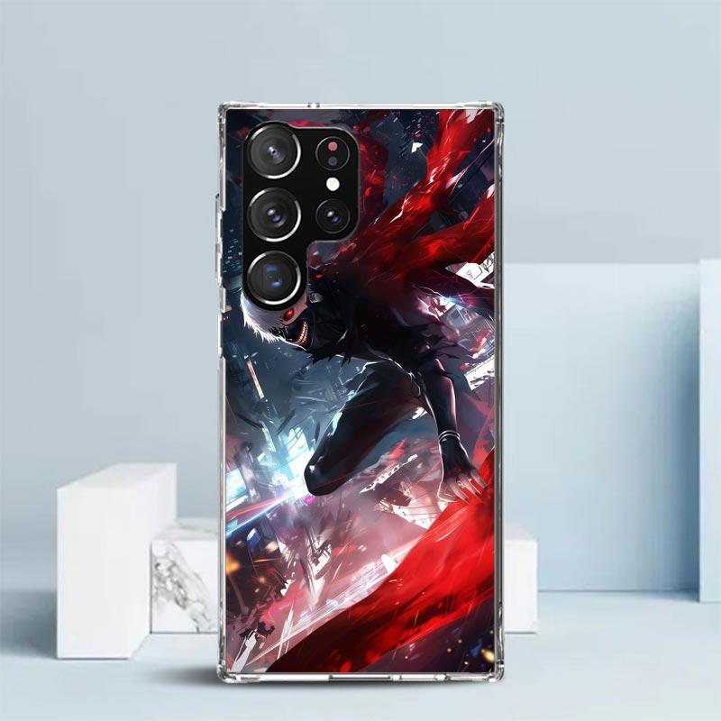 G-Ghoul Tokyo Kaneki Ken Phone Case For Samsung Galaxy S24 S25 Edge S26 Ultra S22 S23 Plus S21 + S20 FE Soft TPU Back Cover Gala
