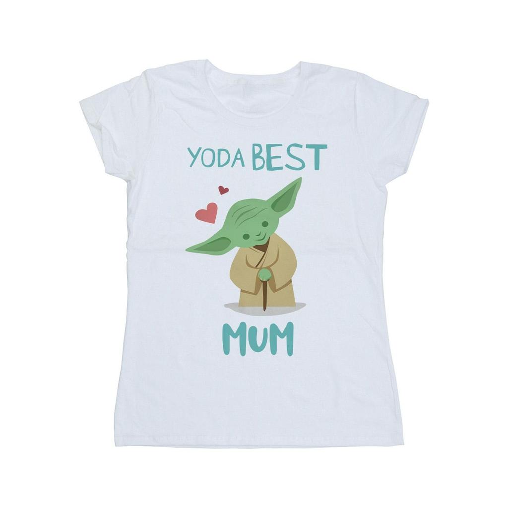 STAR WARS Womens/Ladies Yoda Best Mum Cotton T-Shirt