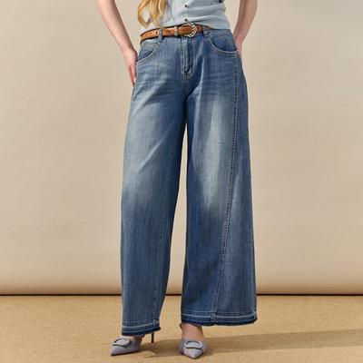 Natural Cutting Wide Denim Pants Zf05ql002na