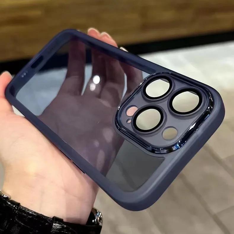 Luxury Soft Transparent Case For IPhone 16 14 13 12 11 15 Pro Max X Xs Max XR Plus SE   Shockproof Silicone Bumpe Cover