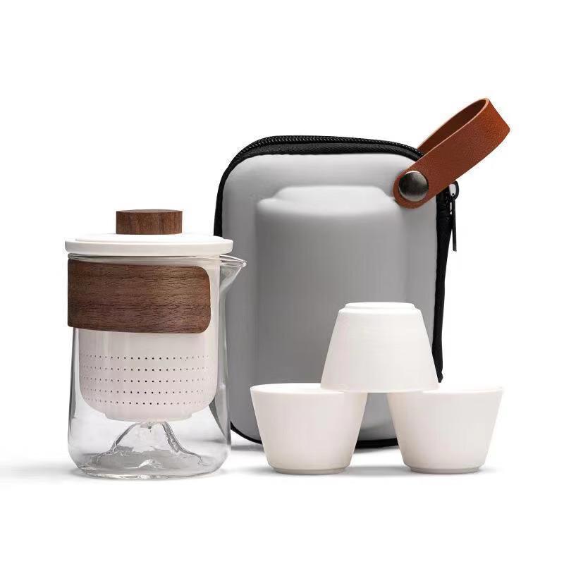Floral Tang Song Guanshan Portable Travel Tea Set