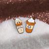 Unique Geometric Skeleton Cup Ice Cream Brooch Pin For Halloween Fashion Accessory