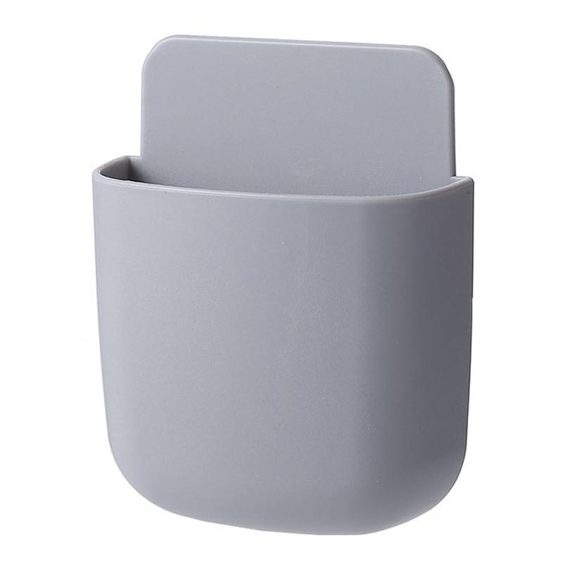 Настенный ящик для хранения держатель для зарядки мобильного телефона подставка органайзер для пульта дистанционного управления чехол для кондиционера телевизора серый 714₽