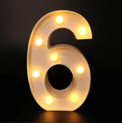 Decorative Letters Alphabet Letter LED Lights Luminous Number Lamp Decoration Battery Night Light Party Baby Bedroom Decoration
