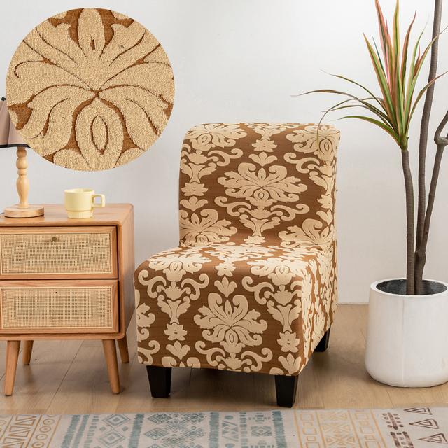 Armless Chair Furniture Slipcovers Repellent Accent Dining Chair Cover Armless Slipper Protector Removable Slipcover Used For Living Home Hotel