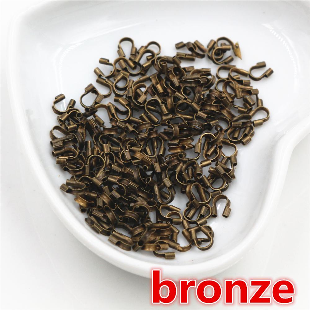 100pcs/lot 4.5x4mm Wire Protectors Wire Guard Guardian Protectors Loops U Shape Accessories Clasps Connector For Jewelry Making