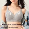 Women's Seamless Lifting Bra for Small Breasts Comfortable Adjustable Anti-sagging Gathered and Side-breasted Breast Support