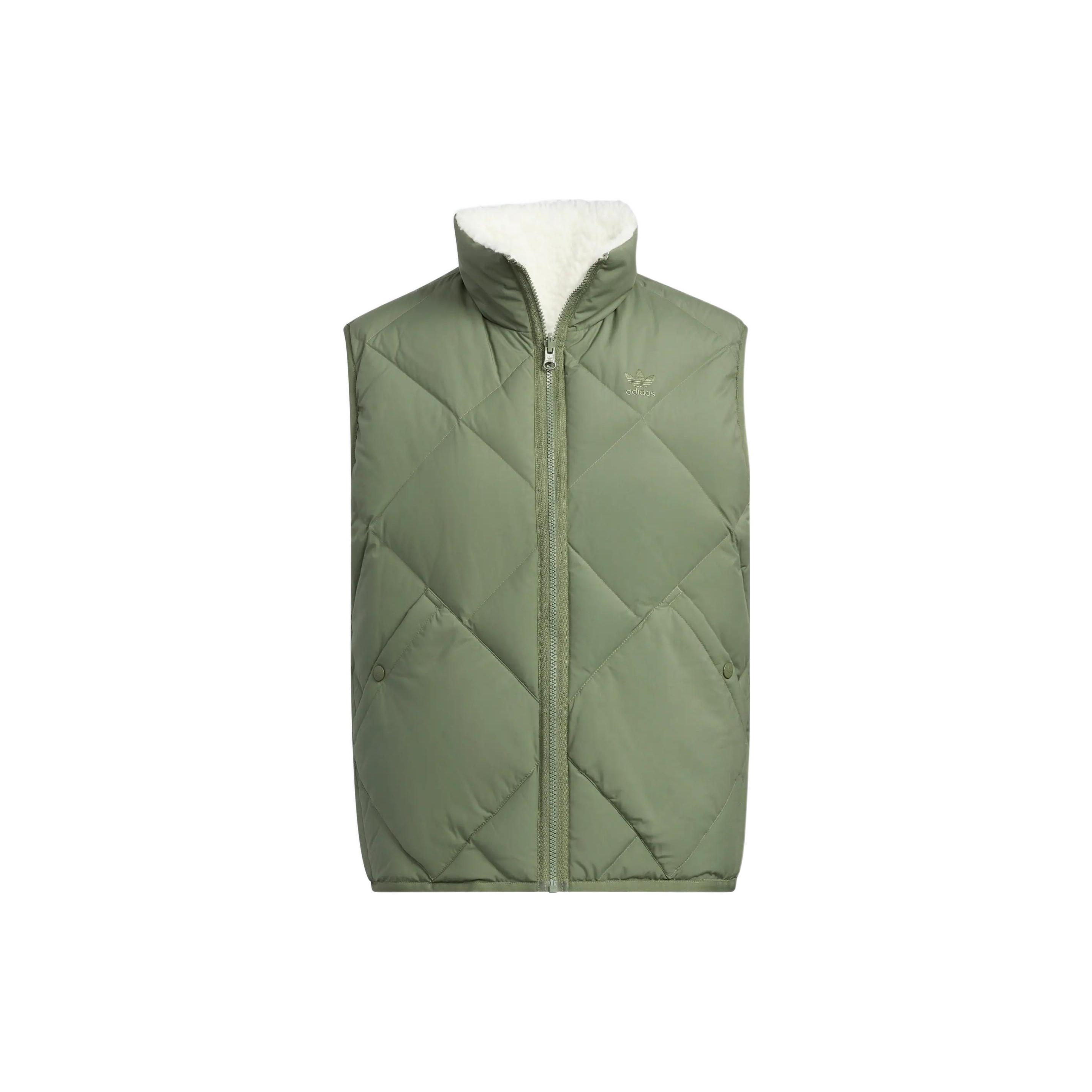 adidas Originals Down Vest  Green White  Men s HR8262 XL
