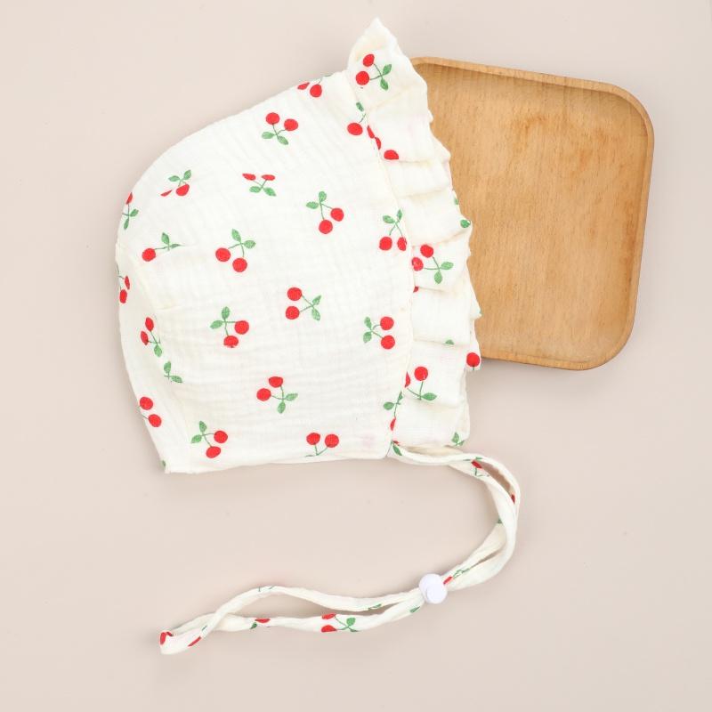 

Baby Girl s Hat 40-48cm 0-18 Month Spring Summer New Newborn Thin Brimmed Bonnet Cap Girls Cute Sun Protection Pastel Color Caps 40-48cm