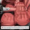 Luxury Nappa Leather Non-Slip Car Seat Cushions for Five-Seater - Thickened Design for Front and Rear Seats
