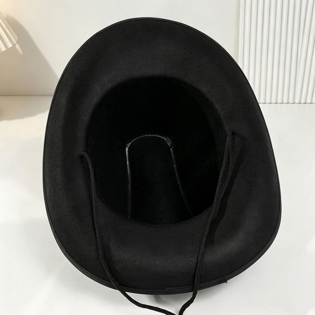 Unisex Cowboy Hat Hemming Decoration Party Travel Sunscreen Celebration Large Brim Simple Fashion Shade