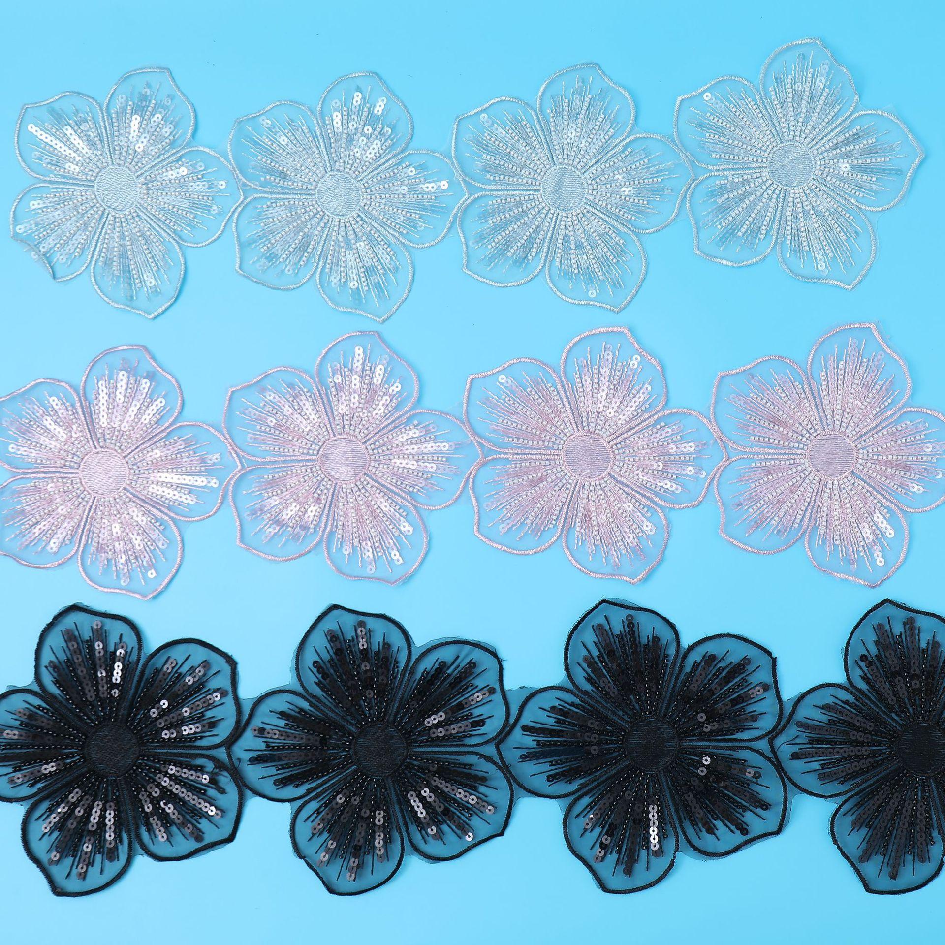 

Sequin Embroidered Lace Bead Embroidered Lace Children S Clothing, Wedding Dress Veil Skirt Clothing Decoration Accessories 15Cm black/shoot in multiples of 15 yards