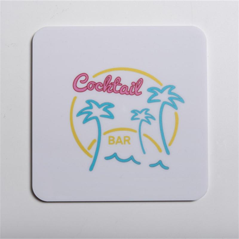 1/2pcs Acrylic Glass Non-slip Mat Gold Foil Waterproof Hotware Heat Insulation Round Tea Coaster Resin Table Mat Tray Posavasos