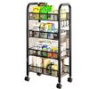 Multi-Layer Kitchen and Bathroom Storage Trolley with Wheels