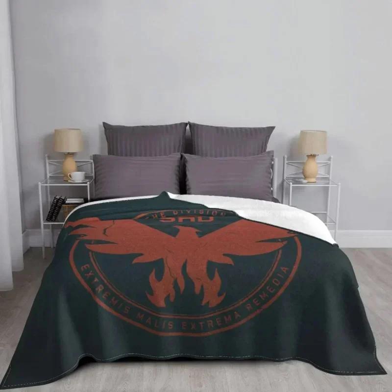 The Division 2 Shd Blanket Coral Fleece Plush Spring/Autumn Breathable Lightweight Throw Blanket for Home Car Plush Thin Quilt