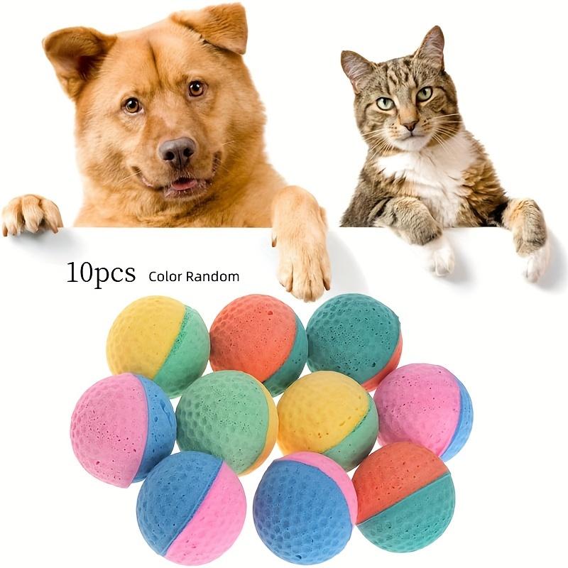 

10pcs Cat Foam Ball Toys, Interactive Chase Sponge Balls for Pets, Soft Bouncy Quiet Durable Bite Resistant, Rubber Balls