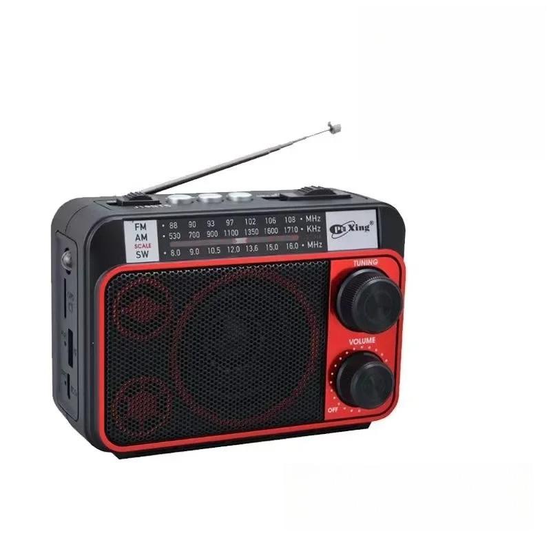 Mini Portable FM AM SW Radio Solar Charging Radios Receiver Wireless Bluetooth Speaker with LED Flashlight Support TF Card USB