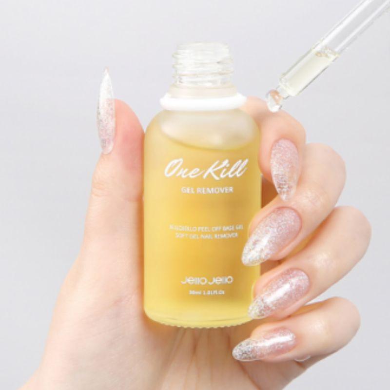Peel Off Base Gel Nail Kit Korean Nail Care Easy Removal One Kill Remover Set 10ml 30ml