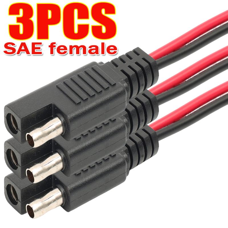 1/2/3pcs Car Extension Cable Solar Panel Cable Wire SAE Connector Extension Cable SAE Quick Connector Disconnect Plug SAE Power